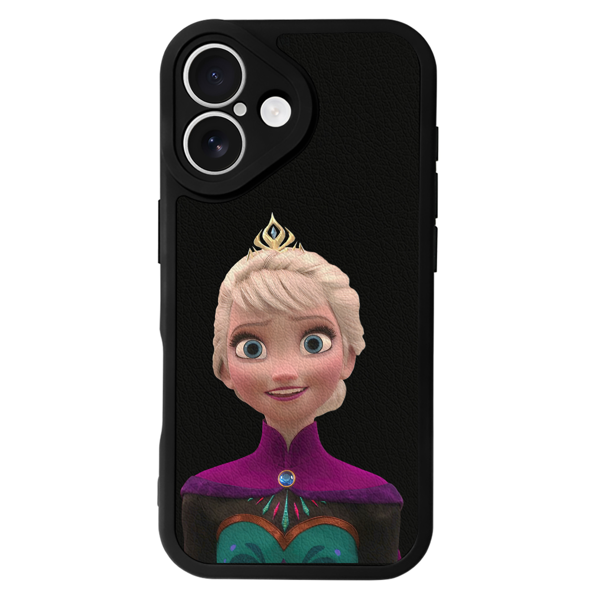 （画像用） アナと雪の女王 アンナ エルサ Frozen Anna Elsa 【iPhone 16シリーズ対応】シリコンスマホケース（レザー調） 材質：シリコン